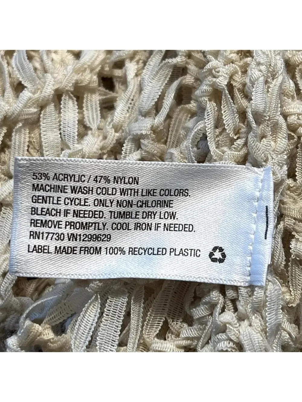 Cream Crochet Fringe Top - Picture 7 of 7